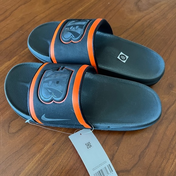 New Nike Offcourt Slide CINCINNATI BENGALS Men's DD0511-001 - Picture 3 of 5